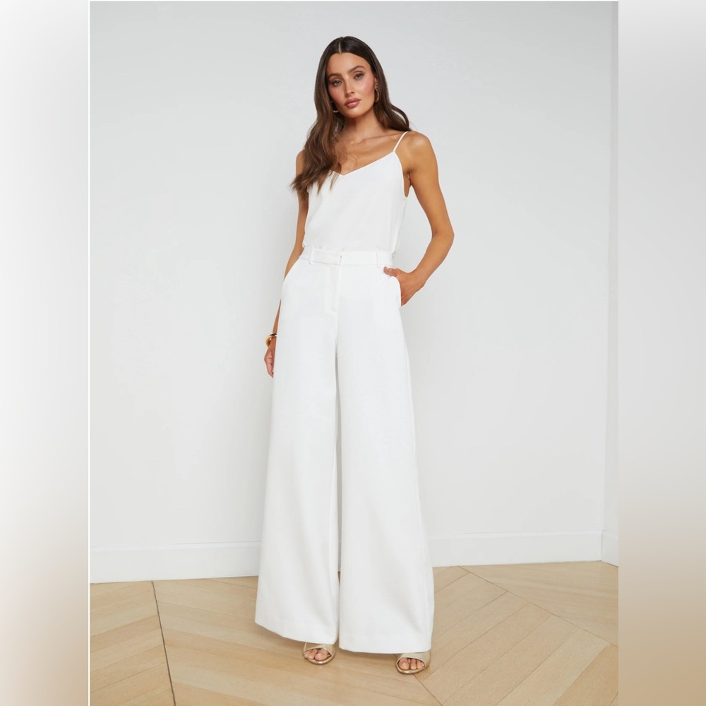 L’AGENCE Gavin wide leg white Pants Size 2
